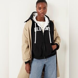 Old Navy Oversized Logo-Graphic Sherpa Lined Spelling-out Coat Jacket NWT SP